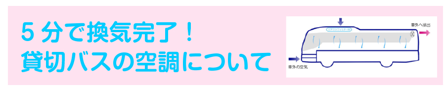 5分で換気完了！貸切バスの空調について